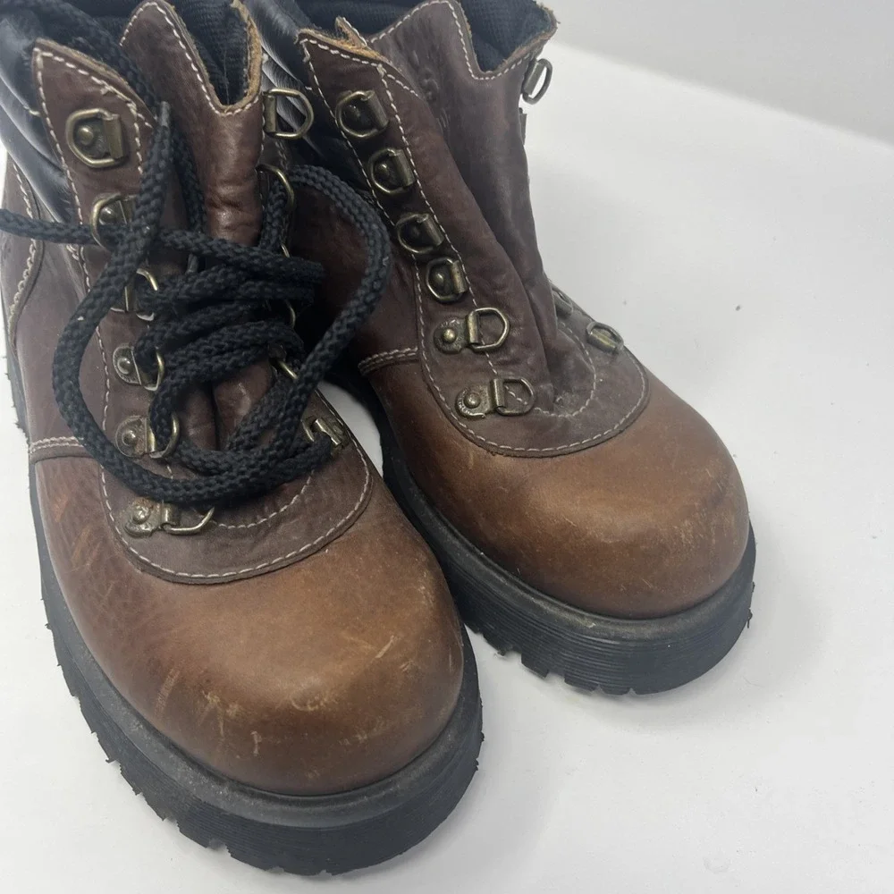 Vintage Dr. Martens 8731 Brown Leather Boots Made England Chunky Men's 5 (US 6)